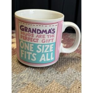 Russ Berrie Grandma's Hugs Are The Perfect Gift Vintage Coffee Mug 8989 Pink